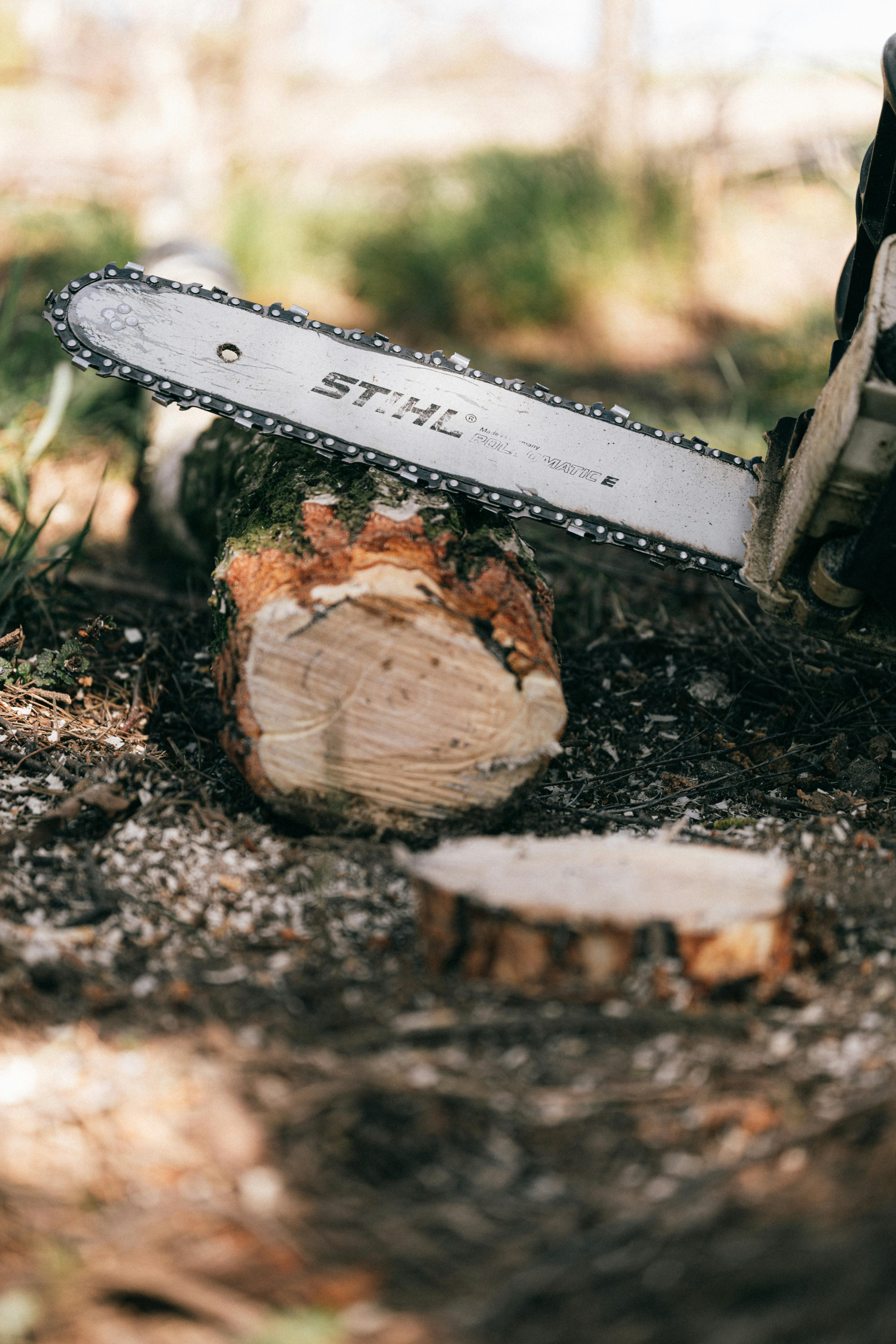 Details der Stihl Akku Kettensäge